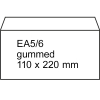 123ink EA5/6 DL white service envelope gummed, 110mm x 220mm (500-pack)