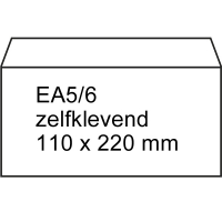 123ink EA5/6 white self-adhesive service envelope, 110mm x 220mm (25-pack) 123-201520-25 201520-25C 209004 300907