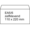 123ink EA5/6 white self-adhesive service envelope, 110mm x 220mm (50-pack)