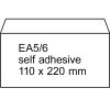 123ink EA5/6 white self-adhesive  service envelope, 110mm x 220mm (500-pack)