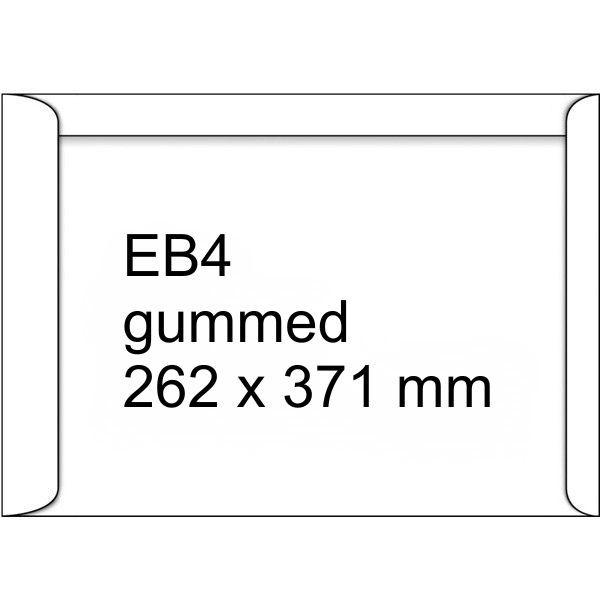 123ink EB4 white document envelope gummed, 262mm x 371mm (250-pack) 300951 - 1