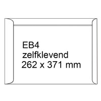 123ink EB4 white self-adhesive document envelope, 262mm x 371mm (250-pack) 123-303250 300952