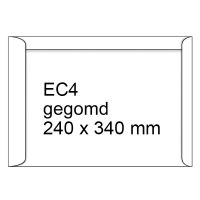 123ink EC4 white document envelope gummed, 240mm x 340mm (250-pack) 123-303070 300949