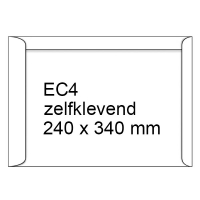 123ink EC4 white self-adhesive document envelope, 240mm x 340mm (250-pack) 123-303570 300950