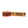 123ink 'Fragile' orange warning tape, 50mm x 66m (1 roll)  301781 - 2