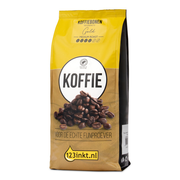 123ink Gold medium roast coffee beans, 1kg 52207C 300968 - 1