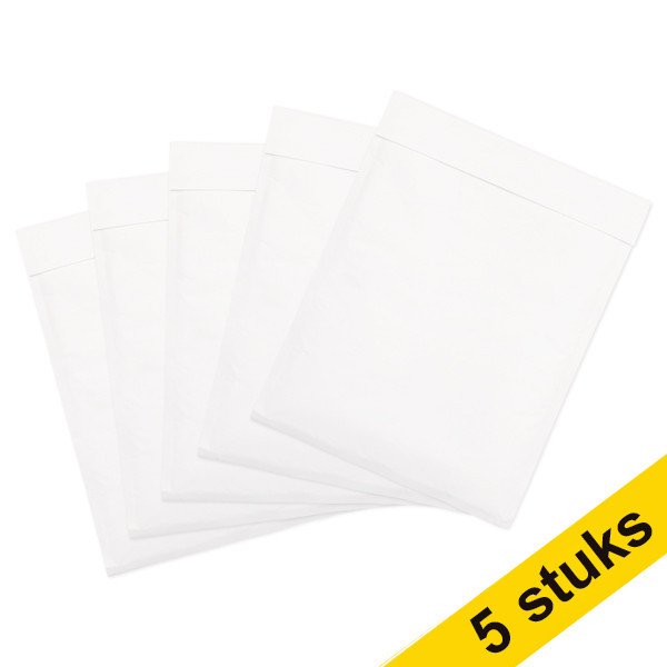 123ink H18 white self-adhesive bubble envelope, 290mm x 370mm (5-pack) 306618-5C 300716 - 1