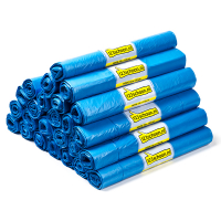 25 x 123ink HDPE blue garbage bags, 120 litres (20-pack)