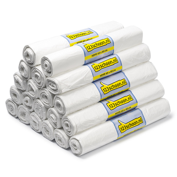 123ink HDPE white garbage bags, 35 litres (10 x 50-pack) SDR00422 - 1