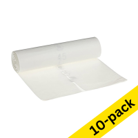 123ink LDPE transparent garbage bag, 150 litres (10 x 10-pack)