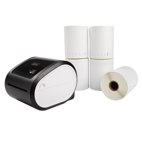 123ink LW650XL PRO label printer  - bundle with 5 rolls of extra large shipping labels  302433 - 1