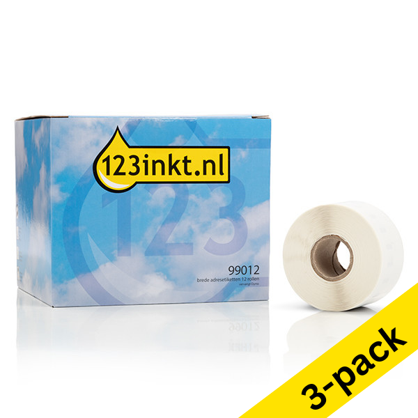 123ink LW650 2093093 / 99012 wide address labels | 3 x 12-pack 650760 - 1