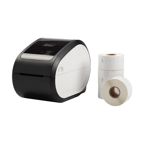 123ink LW650 label printer - bundle with 4 rolls of wide address labels 301787 - 1