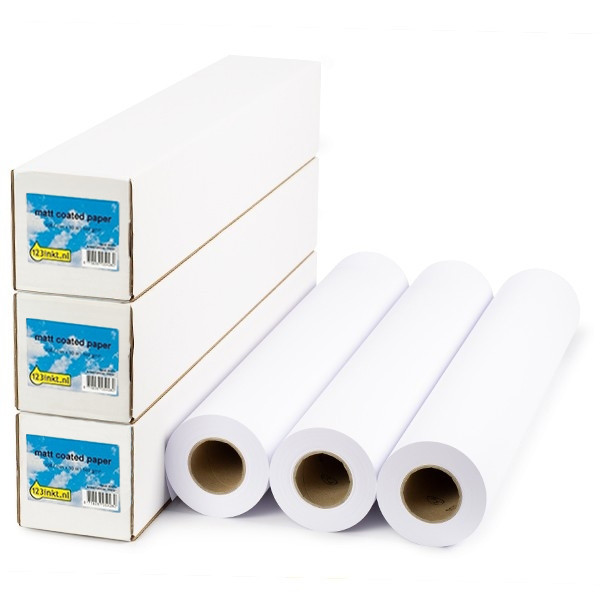 123ink Matte paper roll 1067mm x 30m (180 g/m²) | 3-pack 302103 - 1