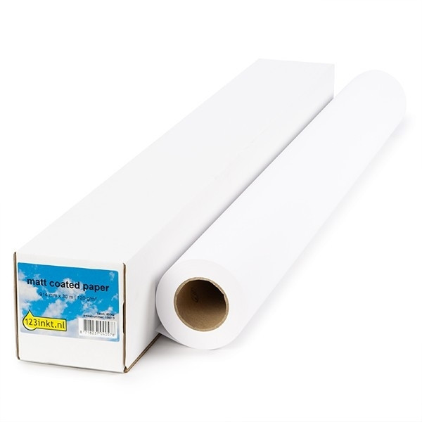 123ink Matte paper roll, 841mm x 45m (90 g/m²) 155074 - 1