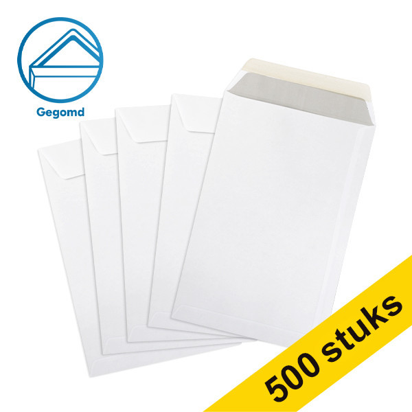 123ink P185 white gummed deed envelope, 185mm x 280mm (500-pack) 300936 - 1