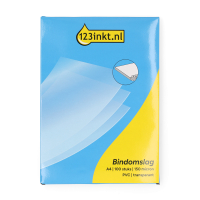 123ink PVC A4 transparent binding cover, 150 microns (100-pack) 303180