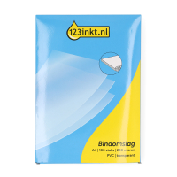 123ink PVC A4 transparent binding cover, 200 microns (100-pack) 303182