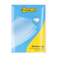 123ink PVC A4 transparent binding cover, 240 microns (100-pack) 303183