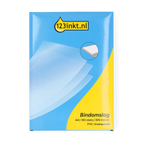 123ink PVC A4 transparent binding cover, 300 microns (100-pack) 303184