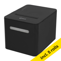123ink RP-T100 black receipt printer + white rolls 80x80x12mm | 5-pack 303239