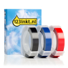 123ink S0847750 black/blue/red embossing tape | 3-pack