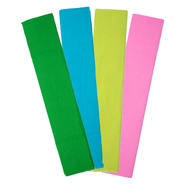 123ink Spring crepe paper set, 250cm x 50cm (4-pack)  302348 - 1