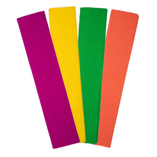 123ink Summer crepe paper set, 250cm x 50cm (4-pack)  302349 - 1