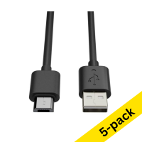 123ink USB-A to Micro USB cable, 0.5m | 5-pack