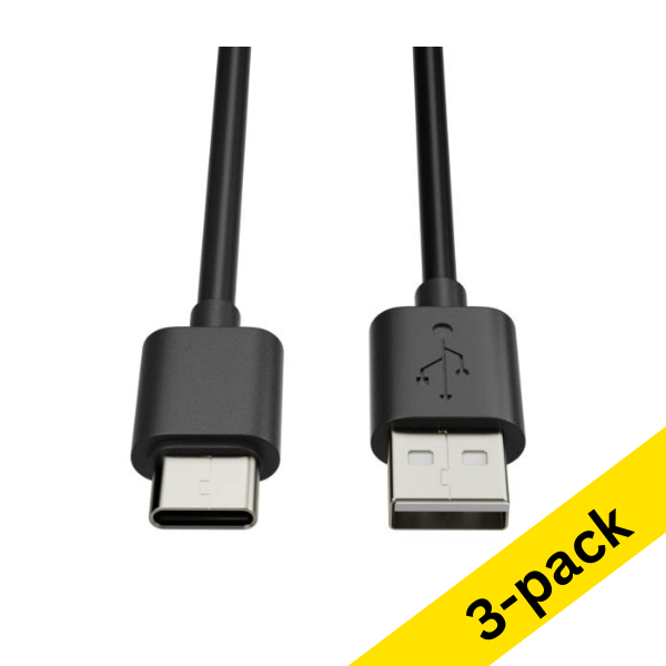 123ink USB-A to USB-C cable, 0.5m | 3-pack 302512 - 1