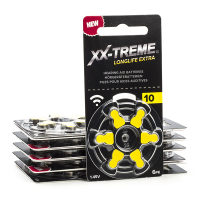 123ink XX-TREME Longlife Extra 10 / PR70 / Yellow hearing aid battery (60-pack)  A1200016