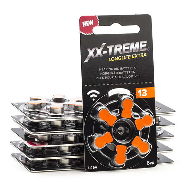 123ink XX-TREME Longlife Extra 13 / PR48 / Orange hearing aid battery | 60-pack A1200015 - 1