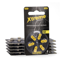 123ink Xtreme Power 10 / PR70 / Yellow hearing aid battery | 60-pack ADR00360