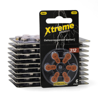 123ink Xtreme Power 312 / PR41 / Brown hearing aid battery | 120-pack