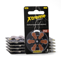 123ink Xtreme Power 312 / PR41 / Brown hearing aid battery | 60-pack