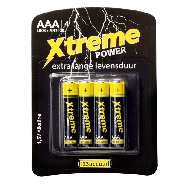 123ink Xtreme Power AAA LR03 batteries (4-pack) MN2400C ADR00008 - 1