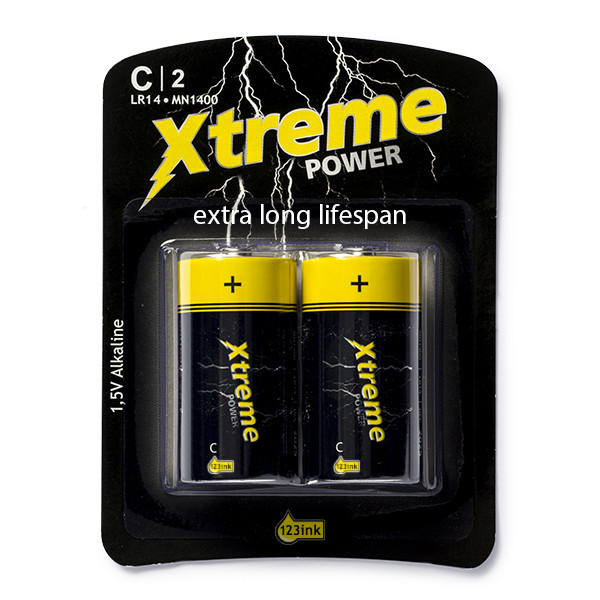 123ink Xtreme Power LR14 C battery (2-pack) 110-802626C LR14P2B/10C MN1400C ADR00043 - 1