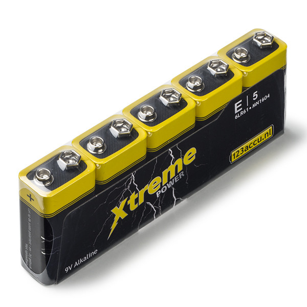 123ink Xtreme Power battery 6LR61 E-Block battery (5-pack) APA01122C ADR00047 - 1
