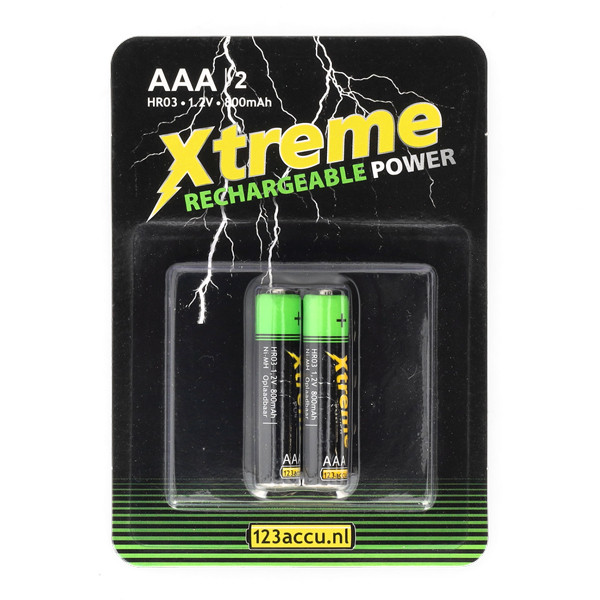 123ink Xtreme Power rechargeable AAA battery | 2-pack ADR00082 - 1