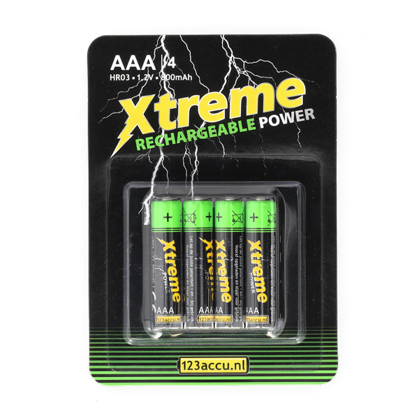 123ink Xtreme Power rechargeable AAA battery | 4-pack ADR00064 - 1