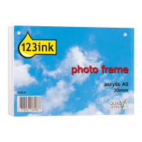 123ink acrylic A5 photo frame, 30mm 300737
