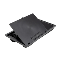 123ink adjustable black laptop stand with lap cushion and mouse pad 302727