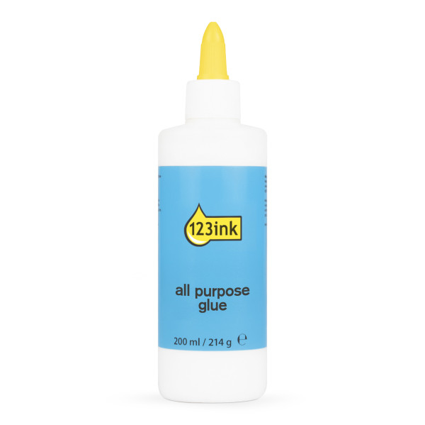 123ink all-purpose glue bottle, 200ml 165230C 1848209C INKTG0200 300997 - 1