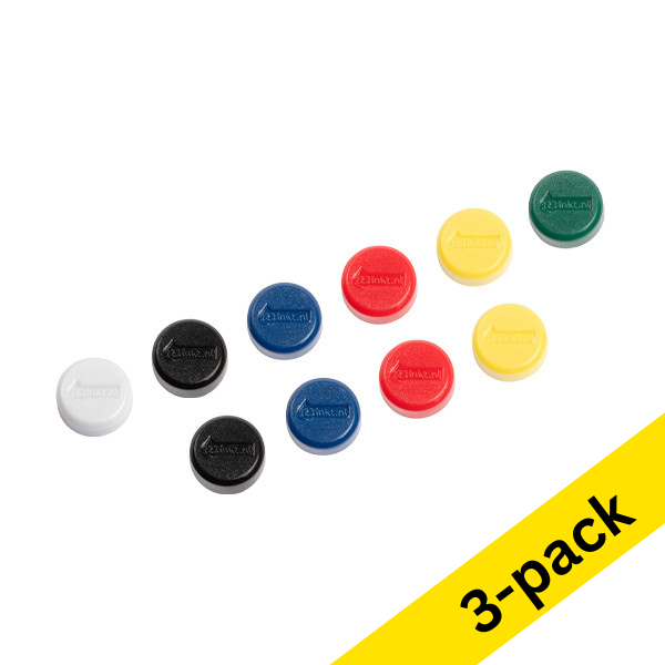 123ink assorted magnets, 30mm (3 x 10-pack)  301302 - 1