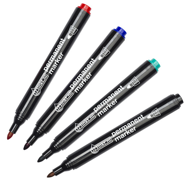 123ink assorted permanent markers (4-pack) 300197 - 1