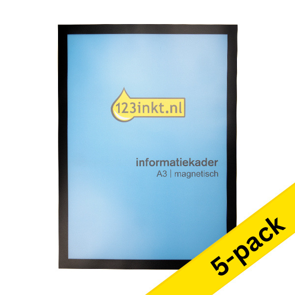 123ink black A3 magnetic information frame (5-pack) 486801C 301735 - 1