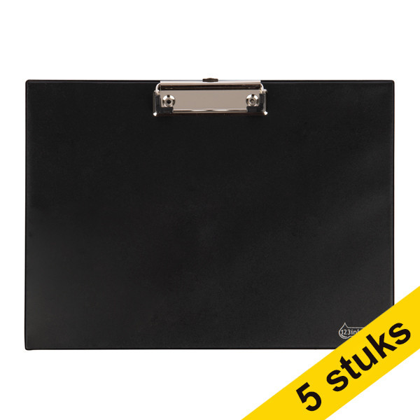 123ink black A4 landscape clipboard (5-pack)  390649 - 1
