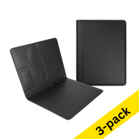 123ink black A4 writing folder (3-pack) 302254