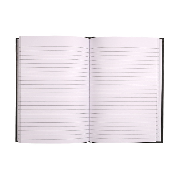 123ink black A5 lined bound book (80 sheets) 301412 - 2