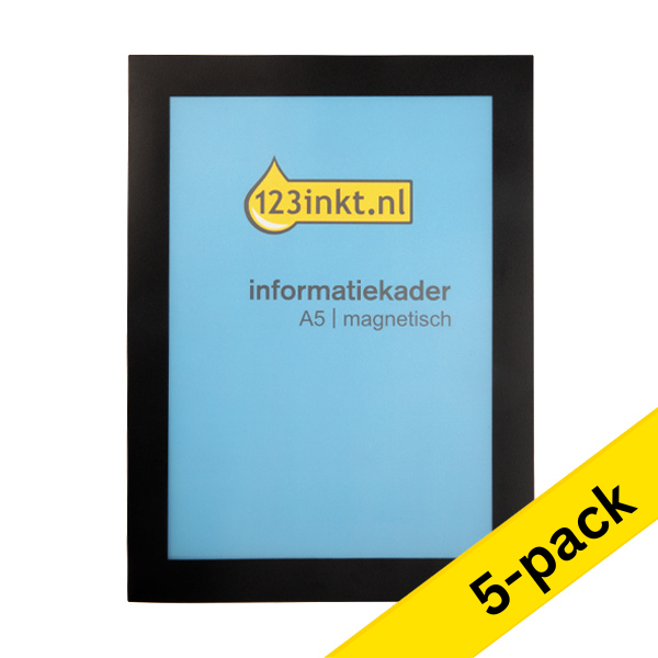 123ink black A5 magnetic information frame (5-pack) 494701C 301736 - 1